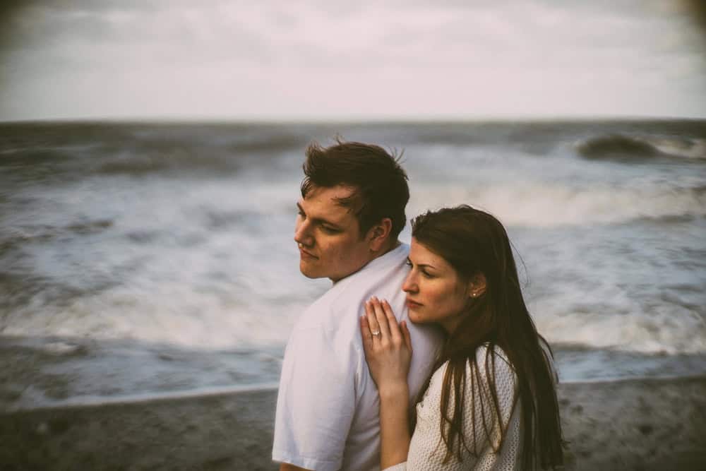 A cre wed shoot on the beach by North Wales Wedding Photographer