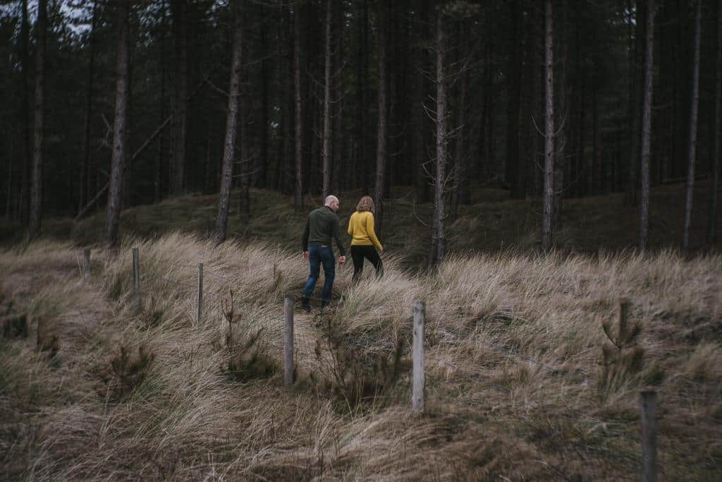 Corsican pine woods at Newborough beach on Anglesey, from an Anglesey Wedding Photographer