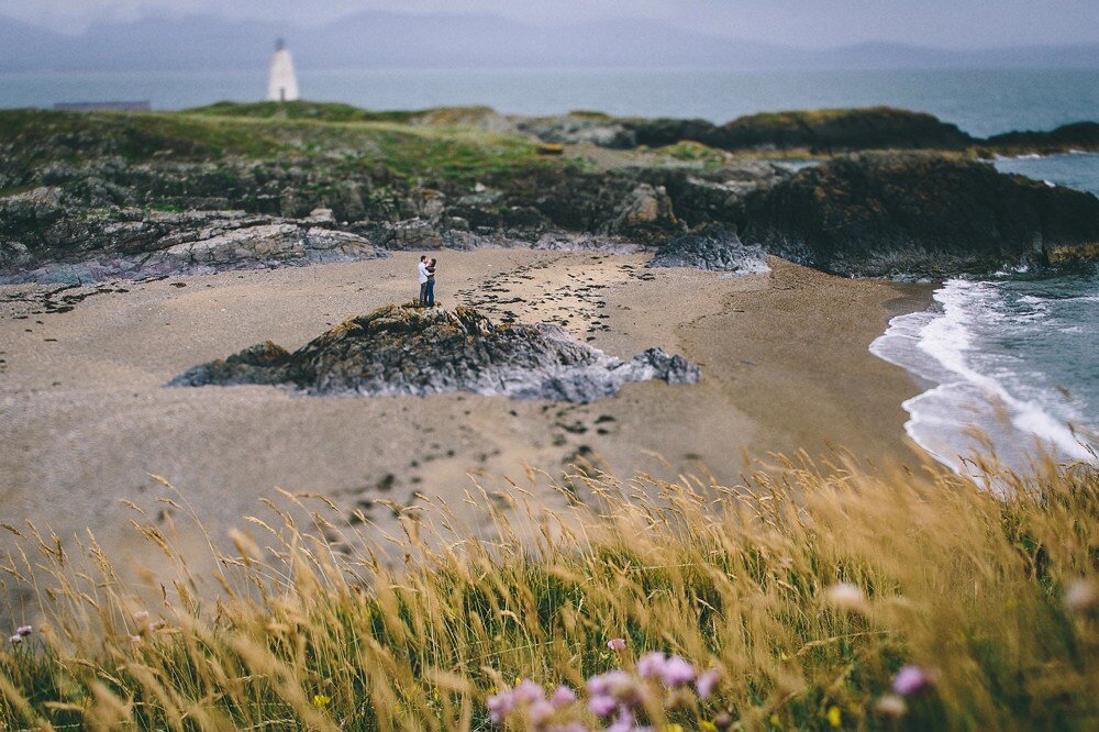 One of the many beaches on Ynys Llanddwyn, from an Anglesey Wedding Photographer