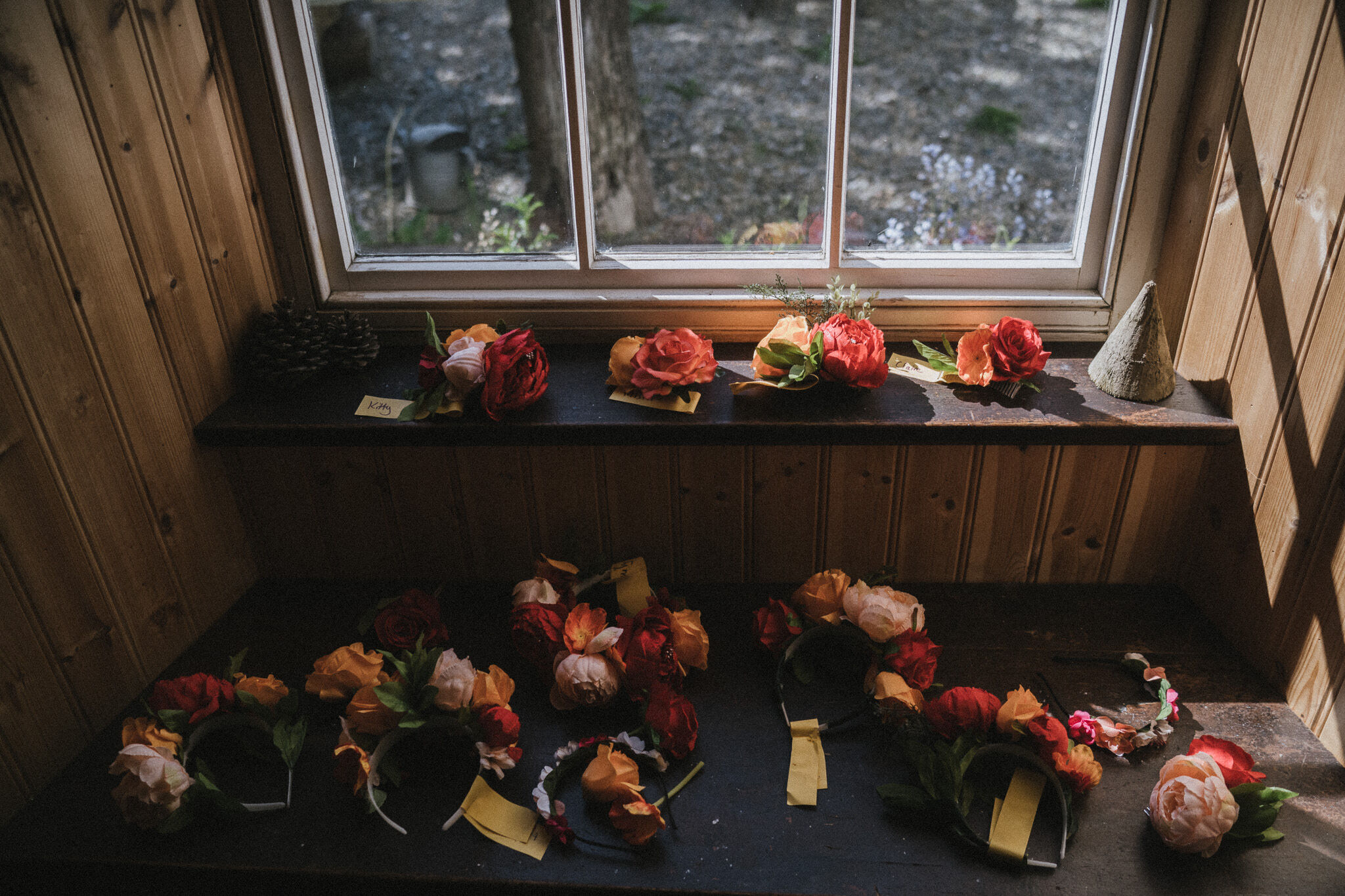 Flowers and wedding buttonholes at Fforest Farm
